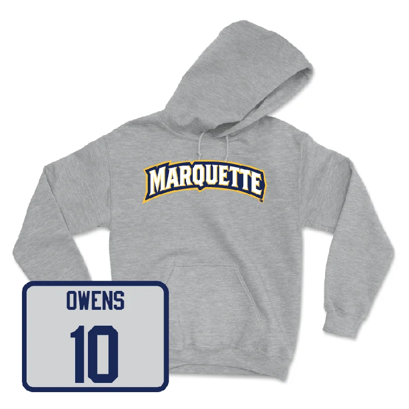 Hoodie for Couples-Sport Grey Men's Basketball Wordmark Hoodie  - Damarius Owens