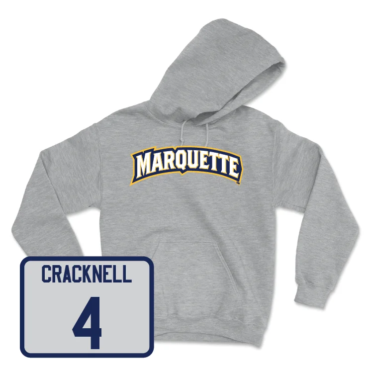 Hoodie with Modern Design-Sport Grey Women's Basketball Wordmark Hoodie - Abbey Cracknell