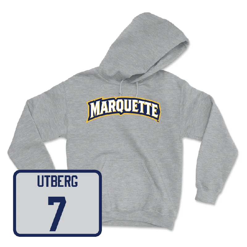 Minimalist Hoodie-Sport Grey Women's Basketball Wordmark Hoodie - Bridget Utberg