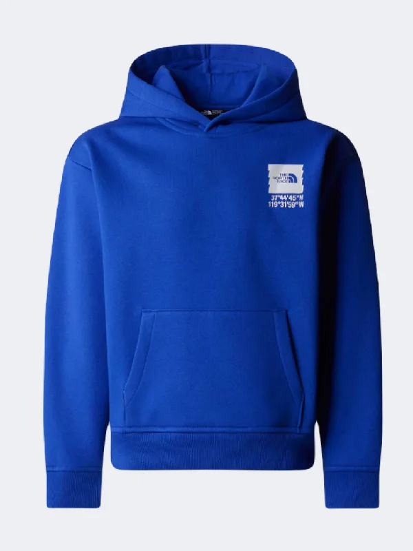 Matching Hoodie-The North Face Coordinates Graphic Oversized Boys Lifestyle Hoody Blue