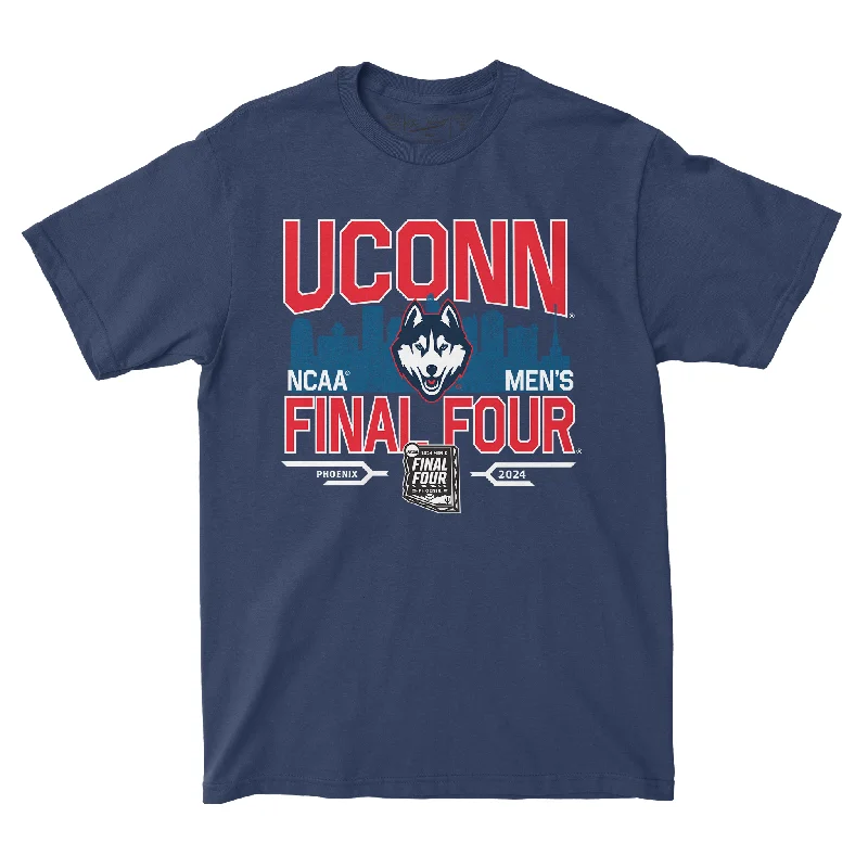 Cool T-Shirt-UConn MBB 2024 Final Four Skyline T-shirt by Retro Brand