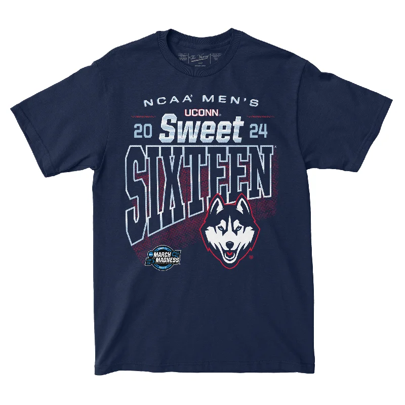 T-Shirt for Spring-UConn MBB 2024 Sweet Sixteen Streetwear T-shirt by Retro Brand