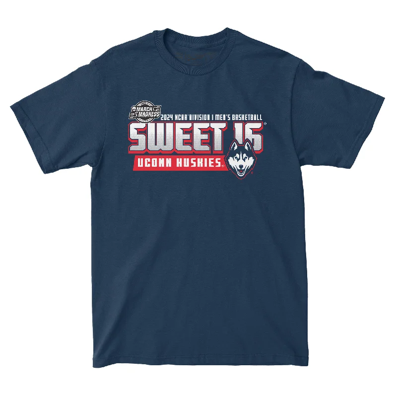 Classic Black T-Shirt-UCONN MBB 2024 Sweet Sixteen T-shirt by Retro Brand