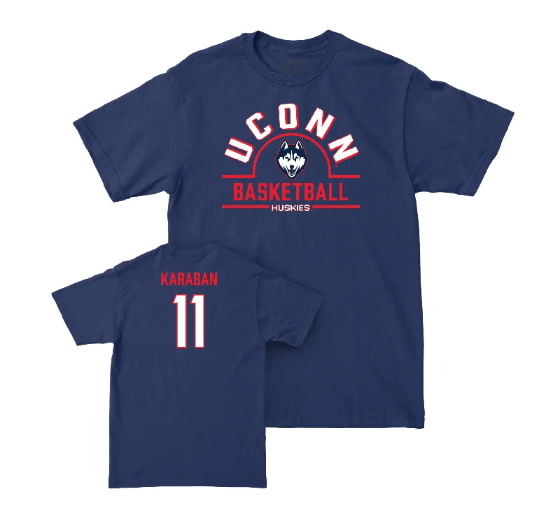 Neon T-Shirt-UConn Men's Basketball Arch Navy Tee - Alex Karaban | #11