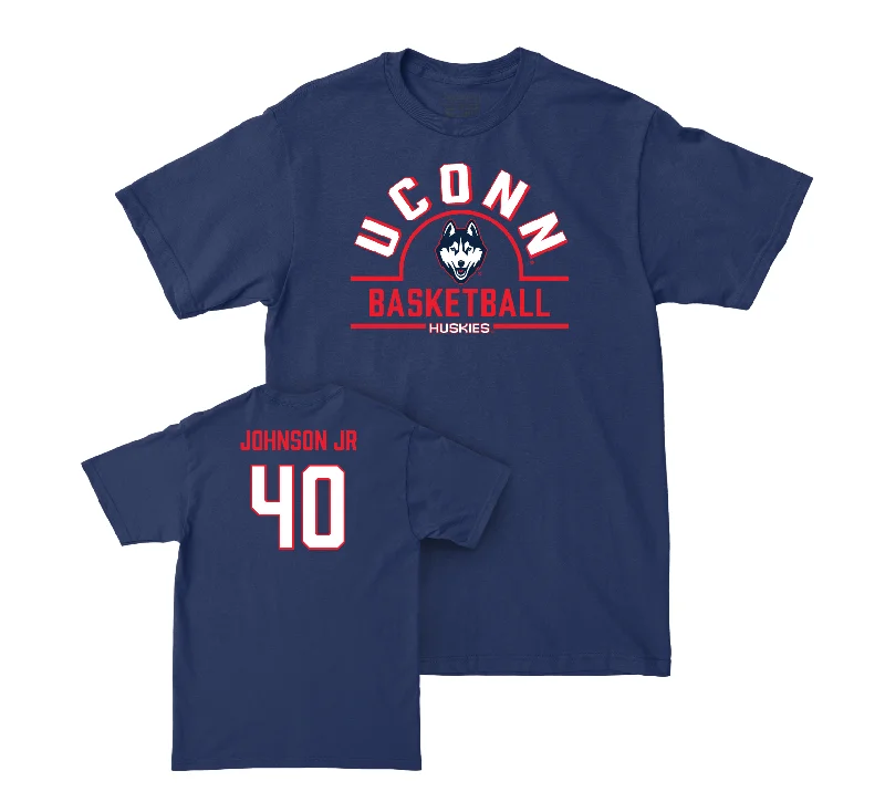 Motivational Message T-Shirt-UConn Men's Basketball Arch Navy Tee - Andre Johnson Jr | #40