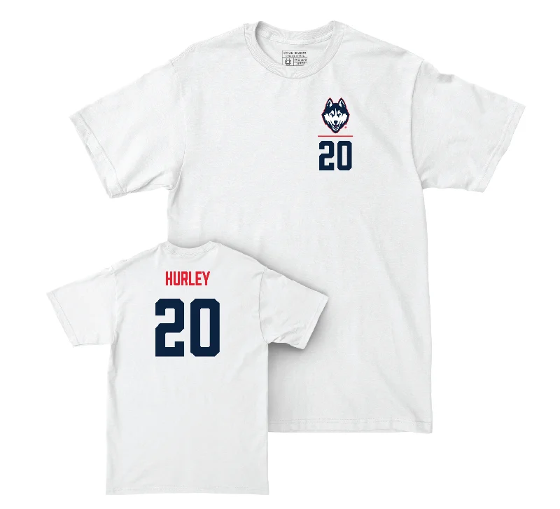 Graduation T-Shirt-UConn Men's Basketball Logo White Comfort Colors Tee - Andrew Hurley | #20