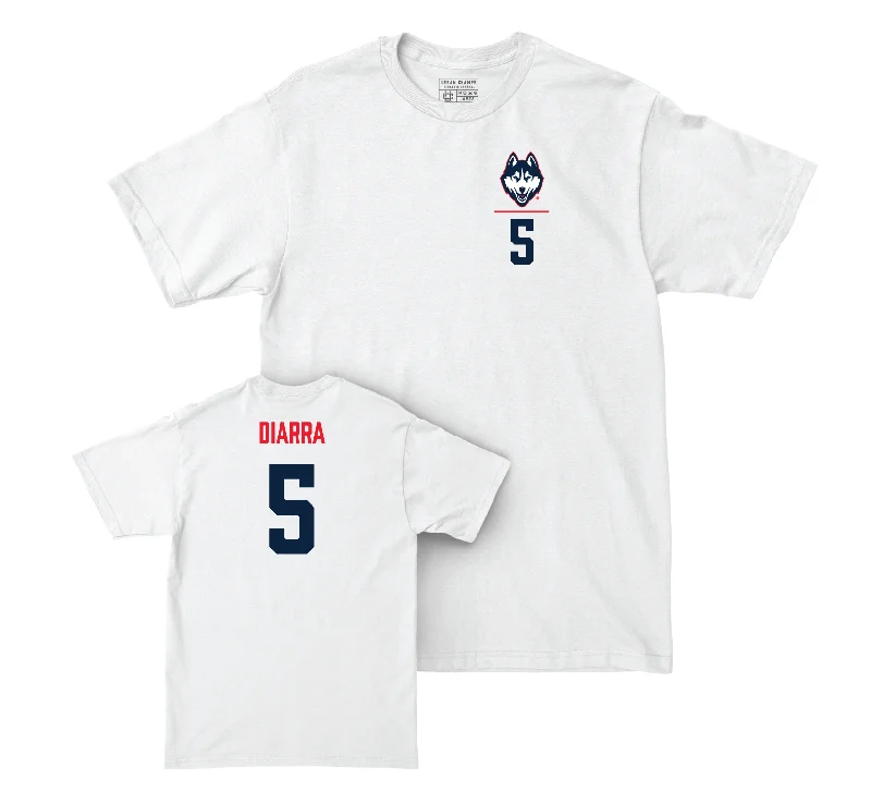 Anniversary T-Shirt-UConn Men's Basketball Logo White Comfort Colors Tee - Hassan Diarra | #5