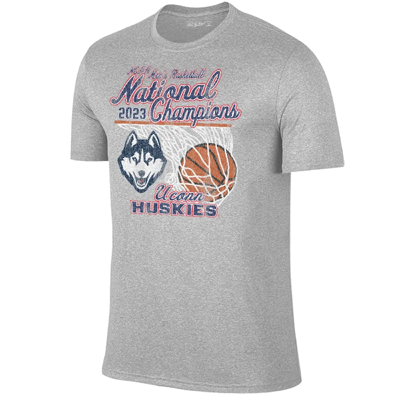 T-Shirt for Comic Fans-UConn Men's Basketball Team - National Champions Tee by Retro Brand