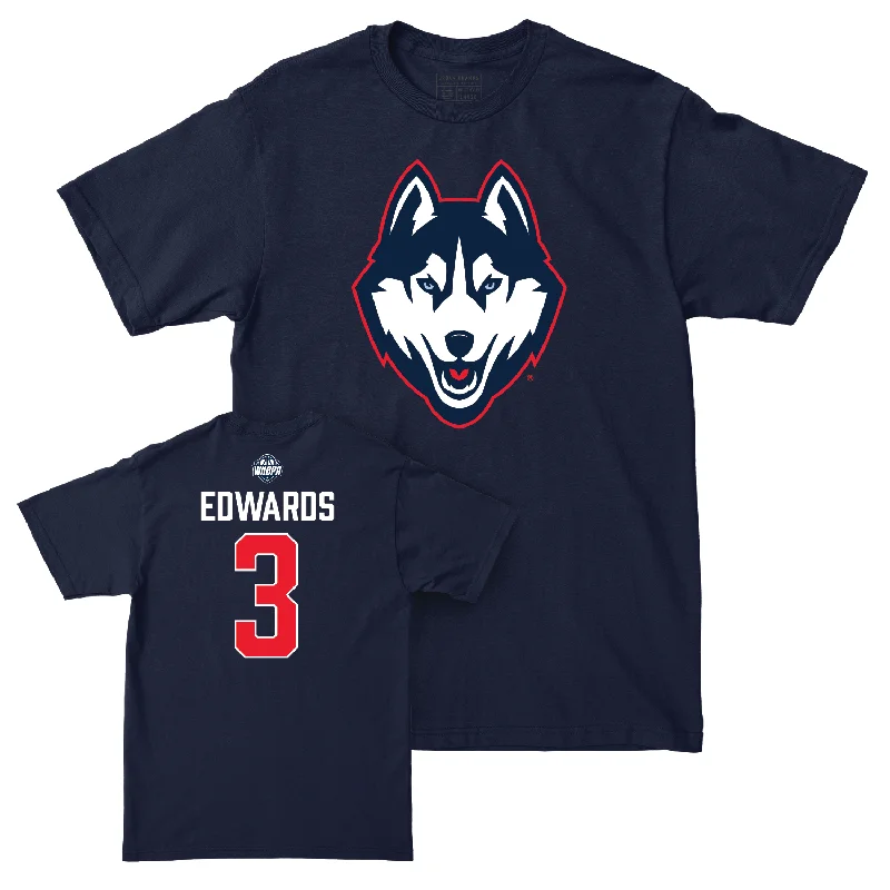 T-Shirt for Special Occasions-Legacy Collection: UConn Women's Basketball Navy Legacy Tee - Aailyah Edwards | #3