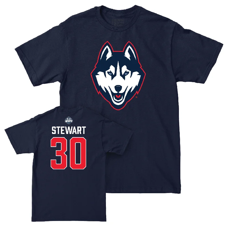 Custom T-Shirt for Schools-Legacy Collection: UConn Women's Basketball Navy Legacy Tee - Breanna Stewart | #30