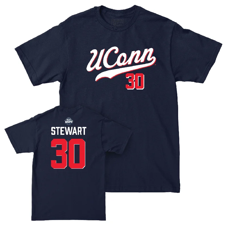 T-Shirt for Active Lifestyle-Legacy Collection: UConn Women's Basketball Navy Script Tee - Breanna Stewart | #30