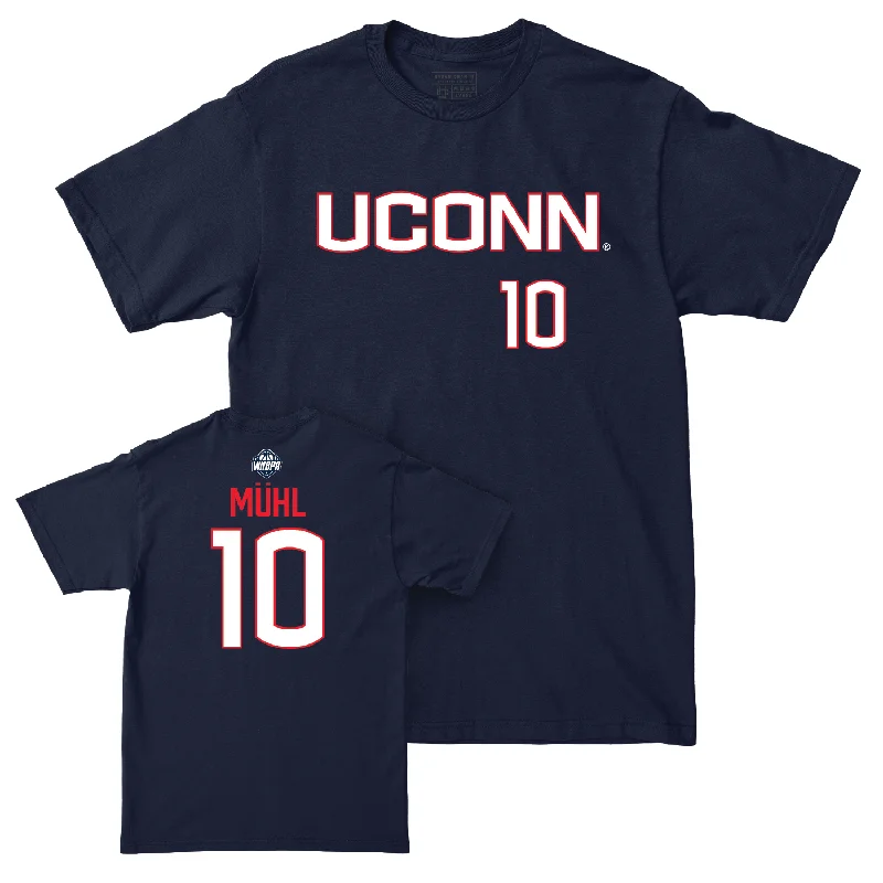 T-Shirt for Fall-Legacy Collection: UConn Women's Basketball Navy Sideline Tee - Nika Mühl | #10