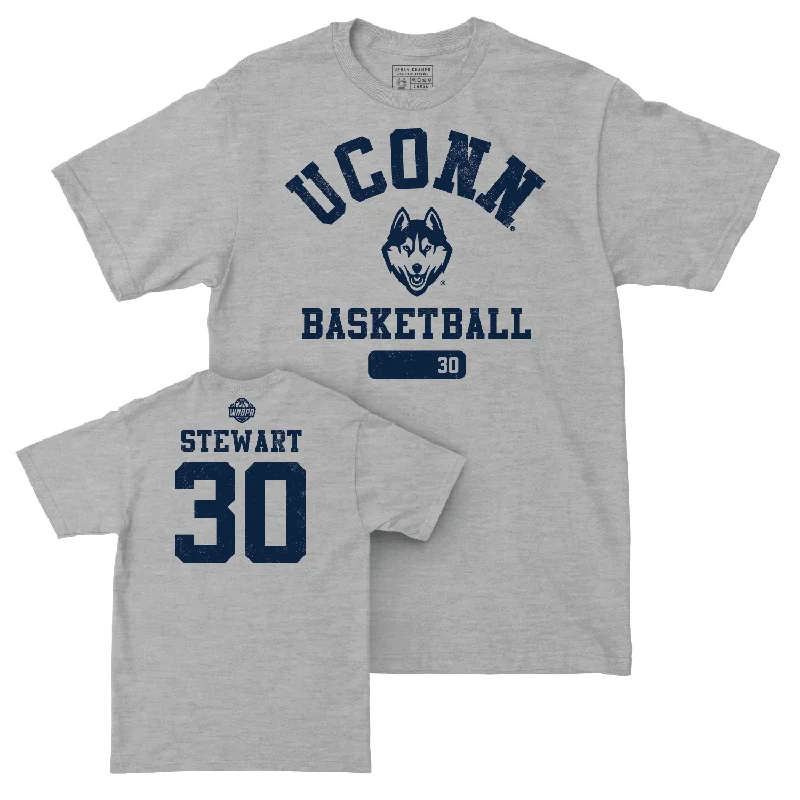 Best T-Shirt for Men-Legacy Collection: UConn Women's Basketball Sport Grey Varsity Tee - Breanna Stewart | #30