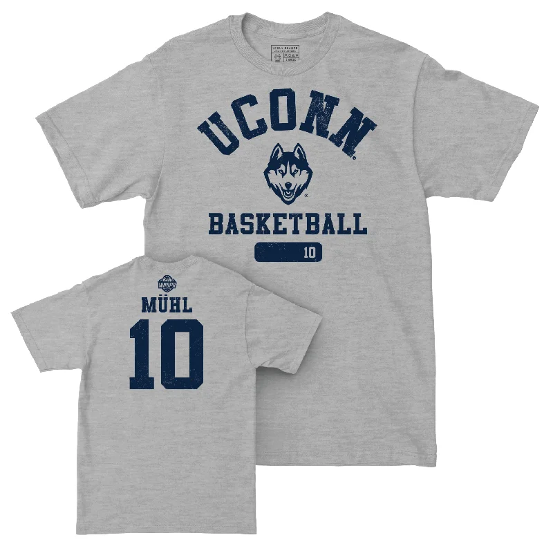 T-Shirt with Funny Animal Designs-Legacy Collection: UConn Women's Basketball Sport Grey Varsity Tee - Nika Mühl | #10