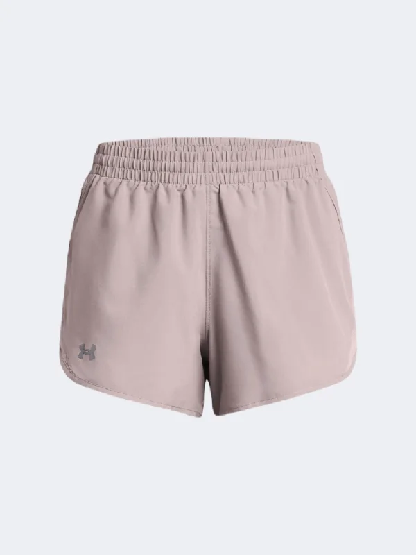 Animal Print Shorts-Under Armour Fly By Women Running Short Tetra Grey/Reflectiv