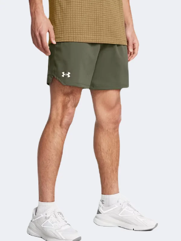 Stylish Shorts for Summer Parties-Under Armour Vanish Woven 6 Inch Men Training Short Marine Green/White