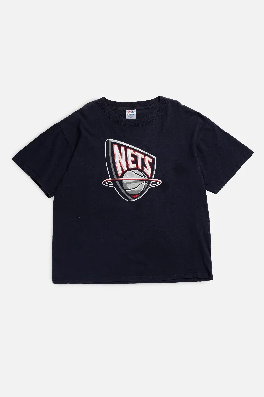 Funny T-Shirt-Vintage Brooklyn Nets NBA Tee - XL