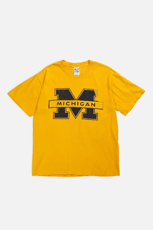 T-Shirt with Embroidery-Vintage Michigan Tee - M