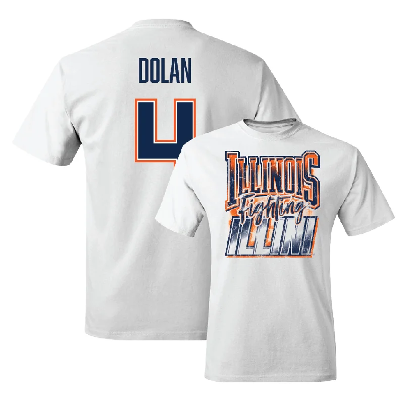 Printed T-Shirt-White Illinois Graphic Comfort Colors Tee  - Gretchen Dolan