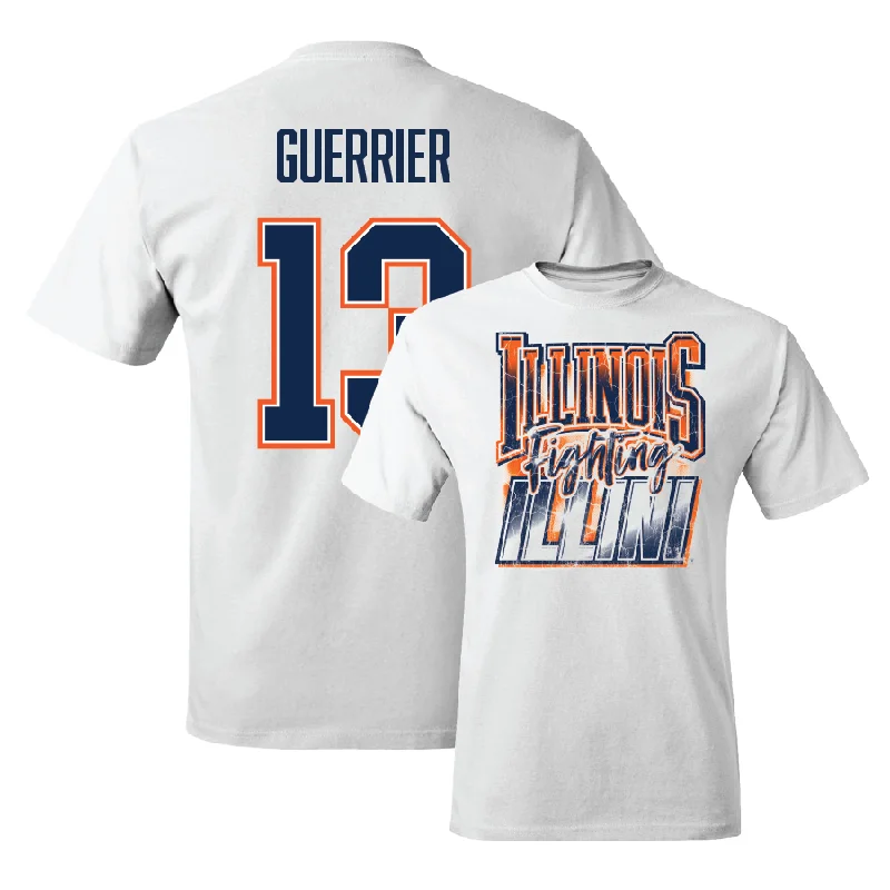 T-Shirt for Charities-White Illinois Graphic Comfort Colors Tee - Quincy Guerrier