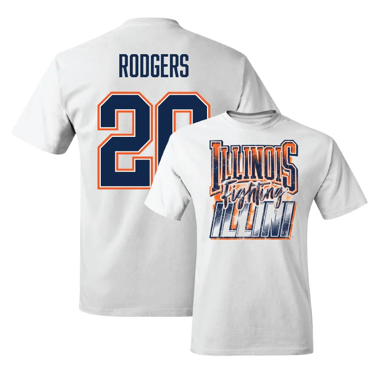 T-Shirt for Independence Day-White Illinois Graphic Comfort Colors Tee - Ty Rodgers #20