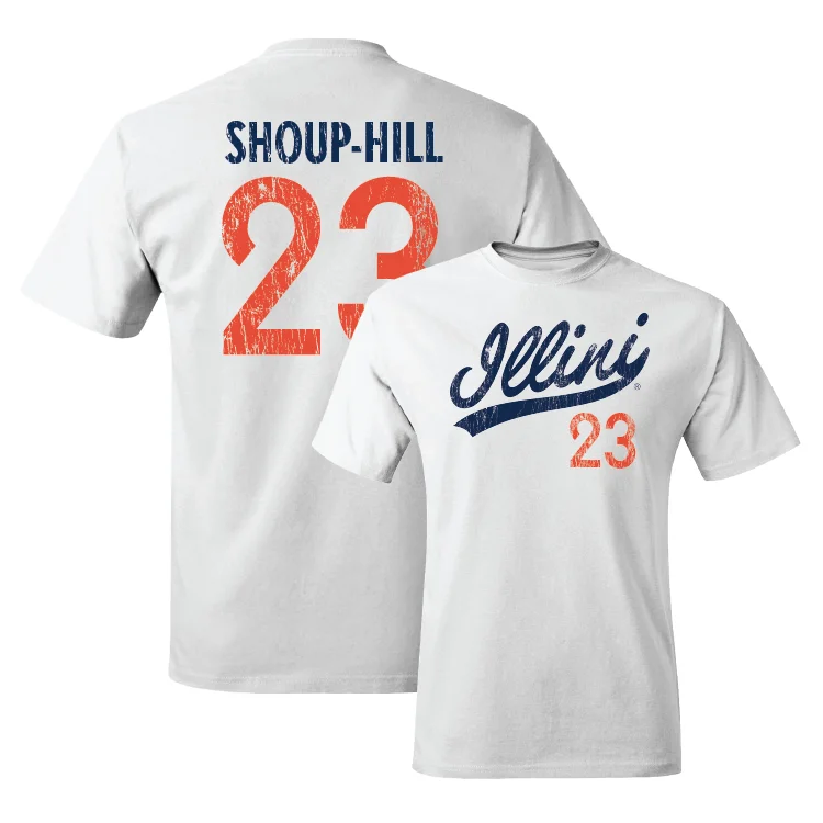 Custom Sports T-Shirt-White Script Comfort Colors Tee - Brynn Shoup-Hill #23