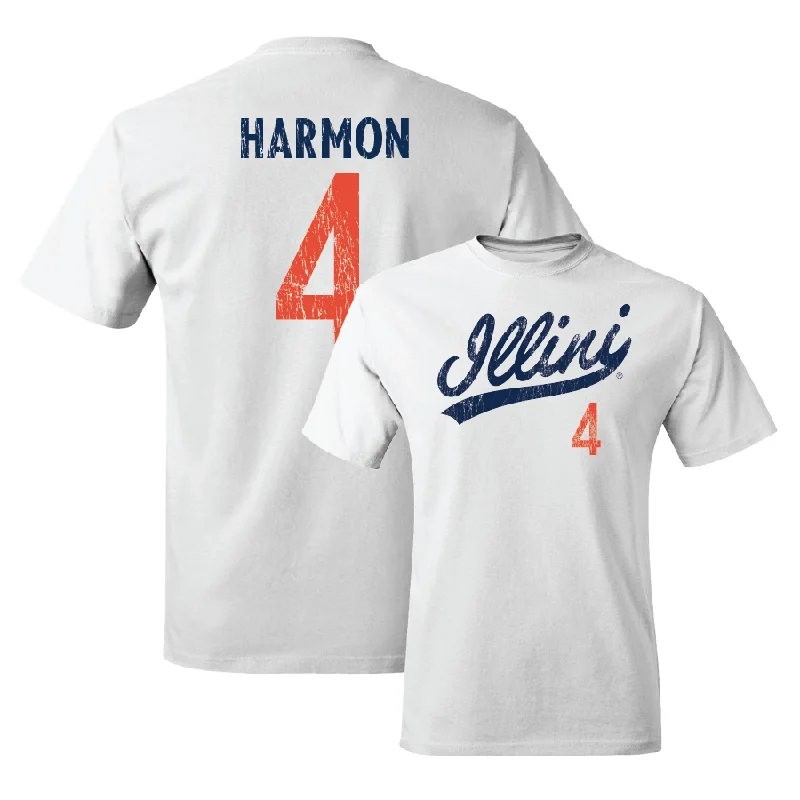 Custom T-Shirt for Parties-White Script Comfort Colors Tee - Justin Harmon