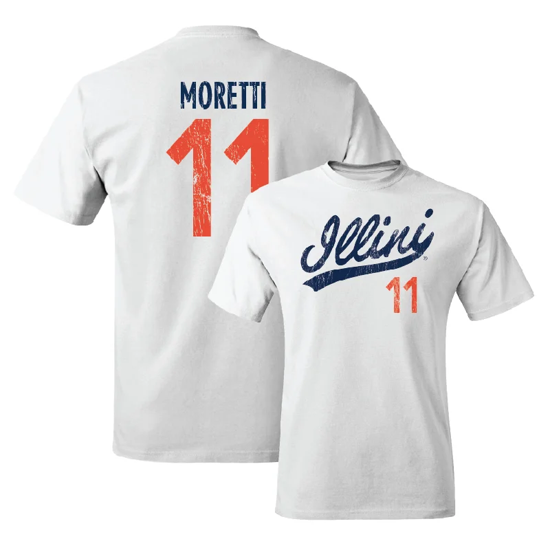 T-Shirt for Concerts-White Script Comfort Colors Tee  - Niccolo Moretti