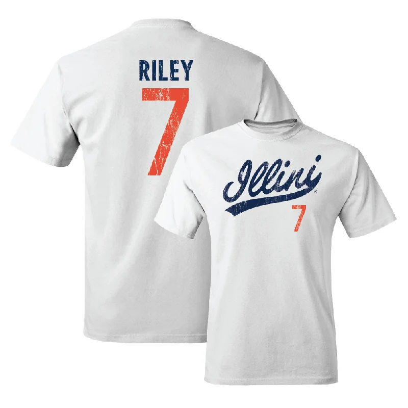 Plain T-Shirt-White Script Comfort Colors Tee  - Will Riley