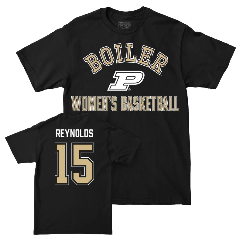 Short Sleeve T-Shirt-Women's Basketball Black Classic Tee - Mila Reynolds | #15