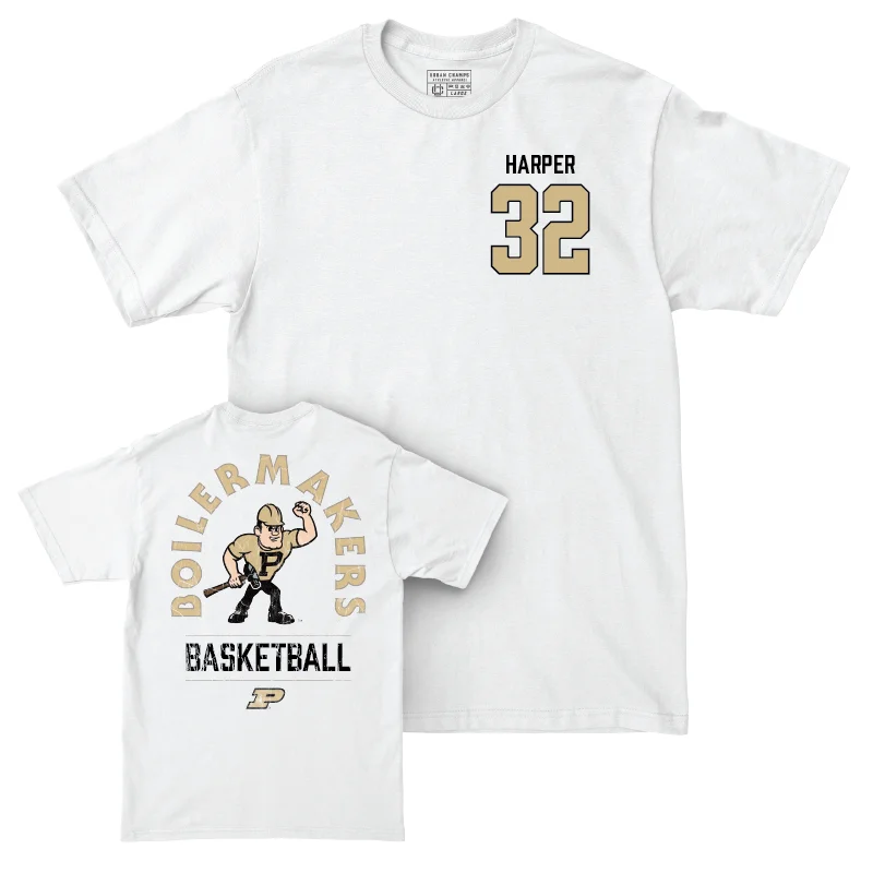 Custom T-Shirt-Women's Basketball White Mascot Comfort Colors Tee  - Alaina Harper