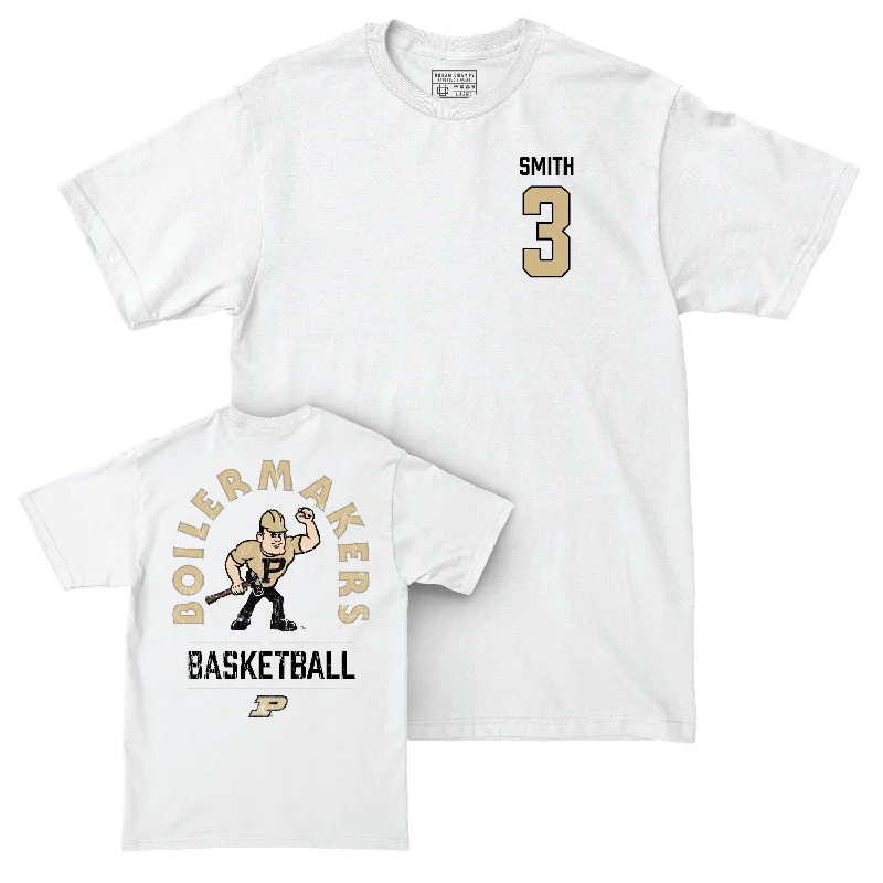 T-Shirt with Marvel Designs-Women's Basketball White Mascot Comfort Colors Tee - Jayla Smith | #3