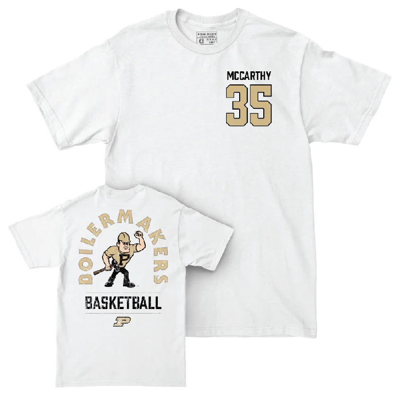 Cotton T-Shirt-Women's Basketball White Mascot Comfort Colors Tee   - Lana McCarthy