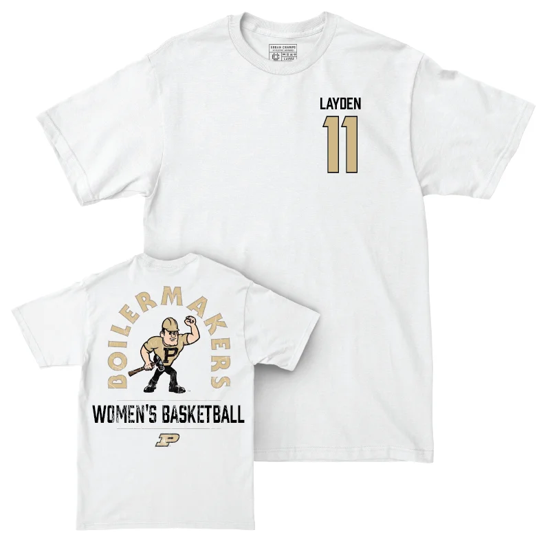 T-Shirt for Comic Book Fans-Women's Basketball White Mascot Comfort Colors Tee - McKenna Layden | #11