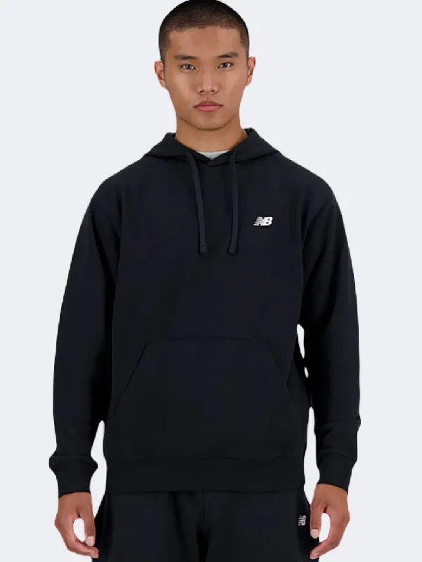 Hoodie with Bold Graphics-New Balance Small Logo Men Lifestyle Hoody Black