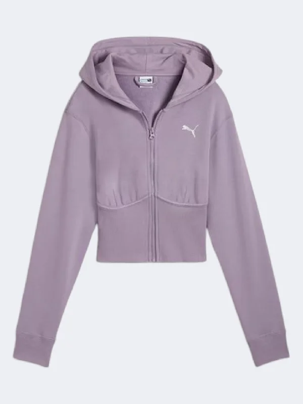 Hoodie for Breezy Days-Puma Dare To Gym 2K Women Lifestyle Hoody Pale Plum