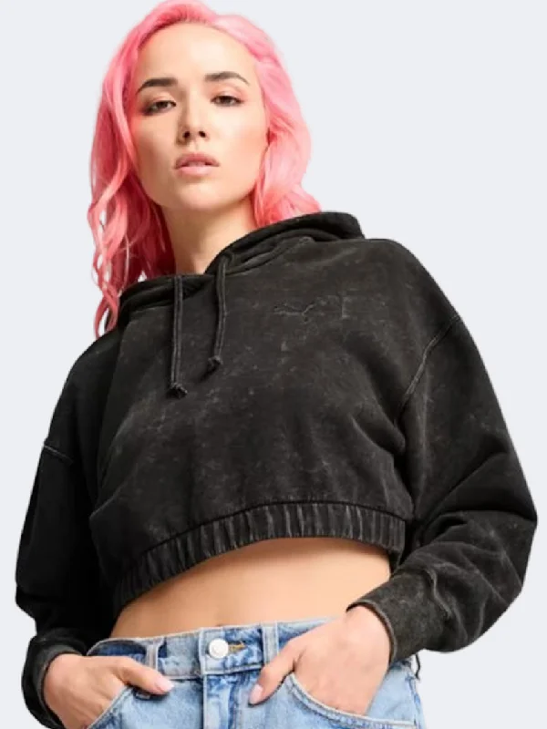 Hoodie for Cold Mornings-Puma Dare To Midnight Women Lifestyle Hoody Black