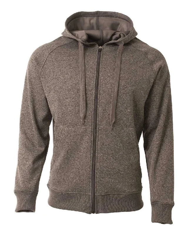 Warm Hoodie for Cold Winters-A4 N4001 Agility Tech Fleece Hoodie - Charcoal