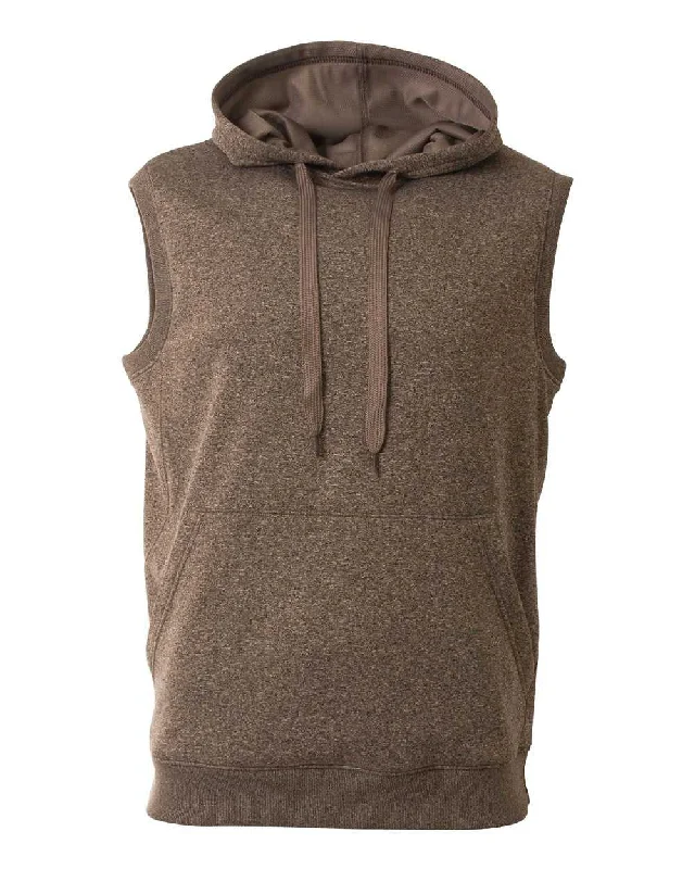 Comfortable Hoodie for Women-A4 N4002 Agility Sleeveless Hoodie - Charcoal