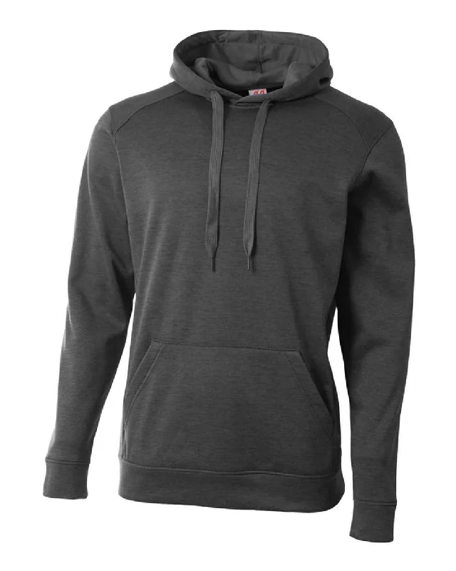 Hoodie with Tie-Dye Patterns-A4 N4103 Inspire Fleece Hoodie - Charcoal