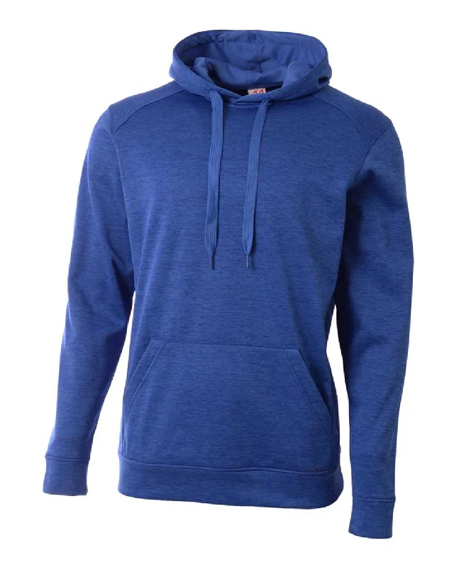 Hoodie with Stripes-A4 N4103 Inspire Fleece Hoodie - Royal