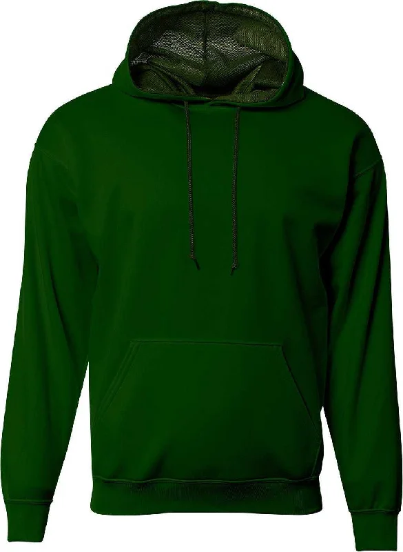 Hoodie for New Year’s Eve-A4 N4279 Men's Sprint Tech Fleece Hooded Sweatshirt - Forest