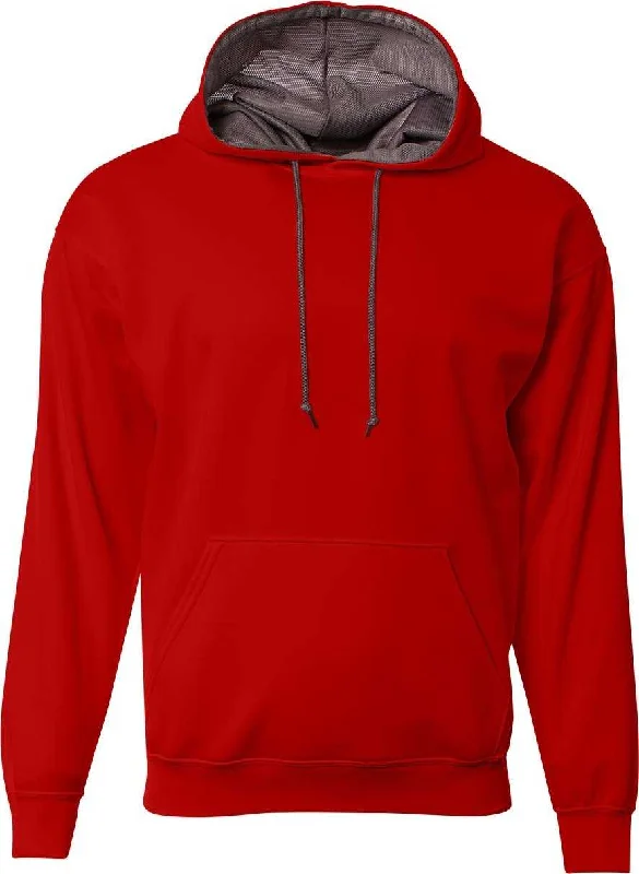 Hoodie for Urban Style-A4 N4279 Sprint Fleece Hoodie - Scarlet Graphite