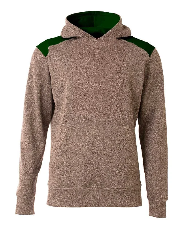 Hoodie with Cool Graphics for Teens-A4 NB4093 Tourney Youth Fleece Hoodie - Heather Forest