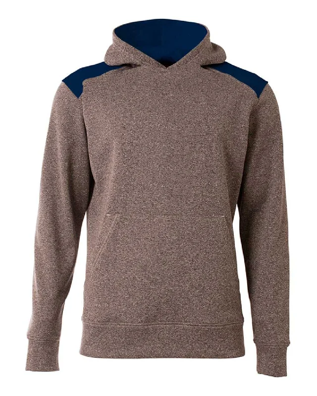 Lightweight Zip-Up Hoodie-A4 NB4093 Tourney Youth Fleece Hoodie - Heather Navy