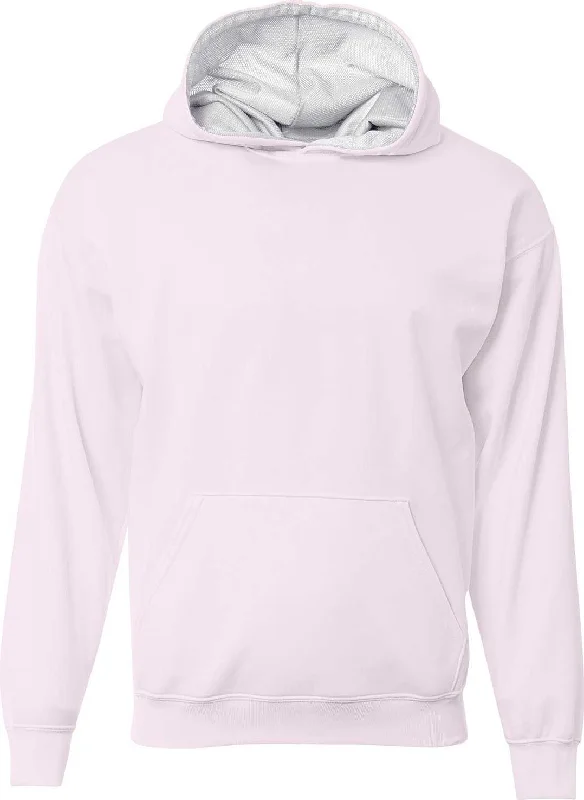 Hoodie with Drop Shoulder-A4 NB4279 Sprint Fleece Hoodie - White