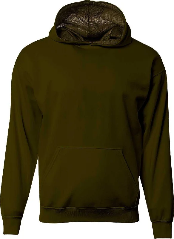 Trendy Hoodie for Men-A4 NB4279 Youth Sprint Hooded Sweatshirt - Military Green