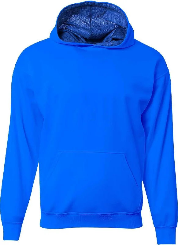 Hoodie for Winter Holidays-A4 NB4279 Youth Sprint Hooded Sweatshirt - Royal