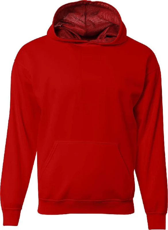 Hoodie for Mother’s Day-A4 NB4279 Youth Sprint Hooded Sweatshirt - Scarlet