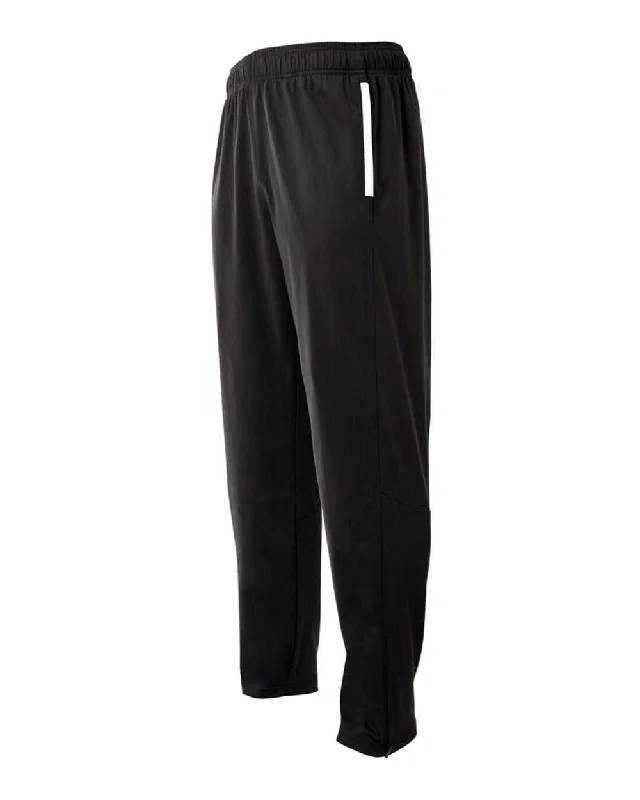 A4 NB6199 League Youth Warm Up Pant - Black White